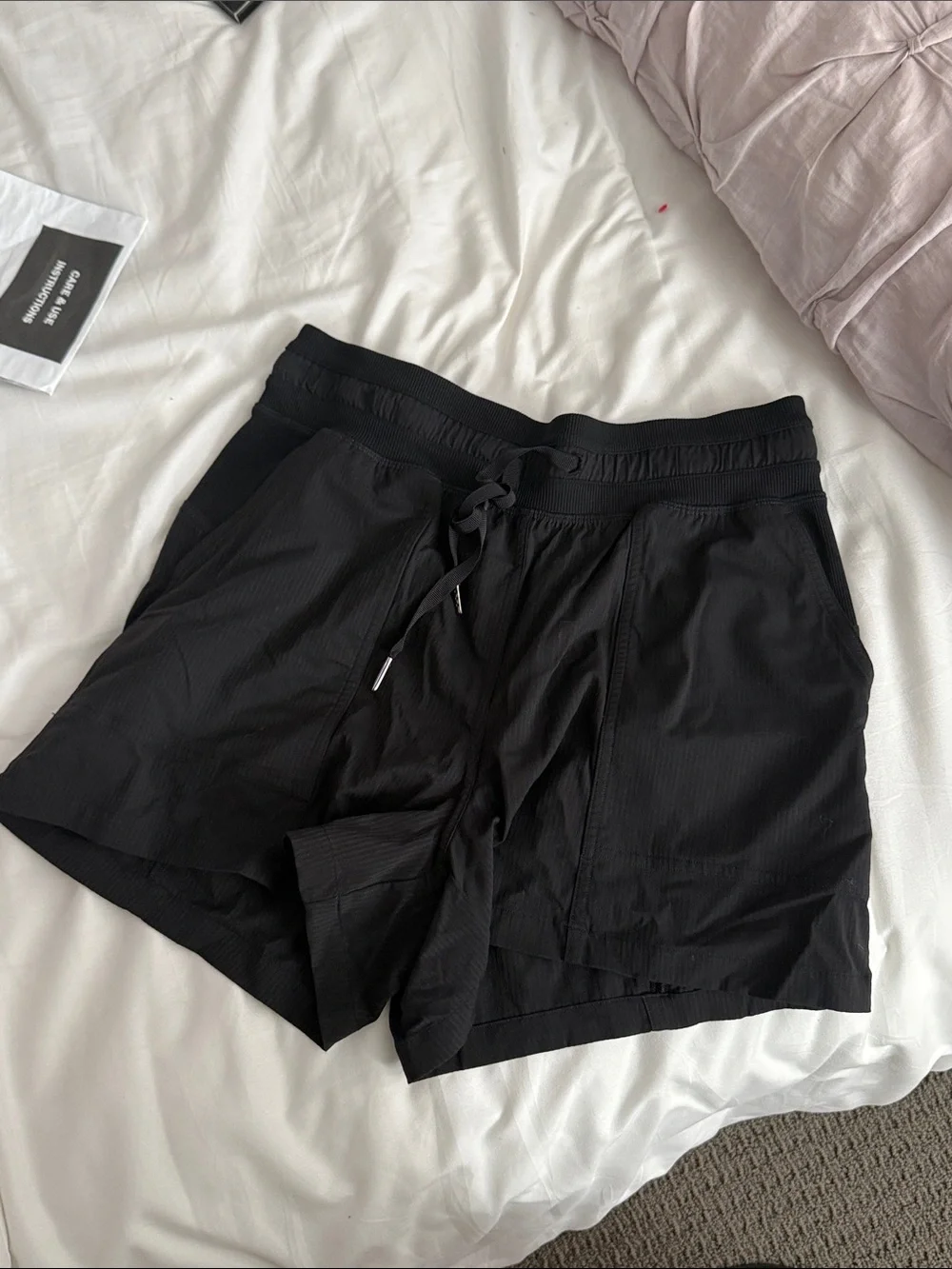 lululemon athletica Black Active Shorts with Logo Tag